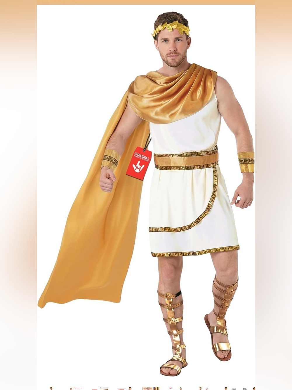 Morph Toga Costume Men Greek God Costume Mens Halloween nwot xl